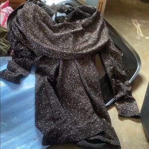 Deep V sparkly tight dress